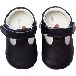 Buciki niemowlęce: Skórzane buty niemowlęce „T-Strap” w kolorze granatowym