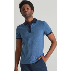 Koszula polo slim fit - Granatowy. Niebieskie koszule męskie Reserved, s, bez wzorów, polo, bez rękawów. Za 79,99 zł.
