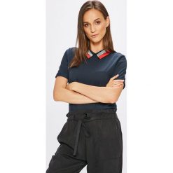 Tommy Hilfiger - Top. Czarne topy damskie TOMMY HILFIGER, m, z bawełny. Za 299,90 zł.