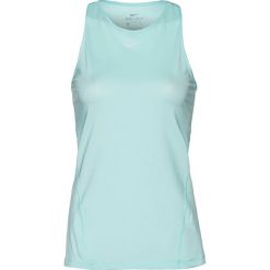 Top sportowy w kolorze turkusowym. Niebieskie topy damskie Nike Women, l, bez wzorów, ze skóry, z okrągłym kołnierzem. W wyprzedaży za 56,95 zł.