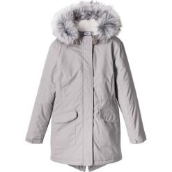 Krótka parka bonprix szary. Szare kurtki dziewczęce bonprix, bez wzorów, krótkie, z kapturem. Za 179,99 zł.