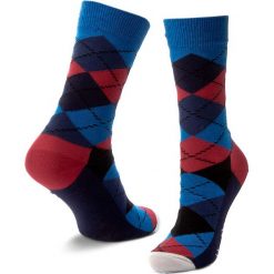 Skarpety Wysokie Unisex HAPPY SOCKS - AR01-067 Granatowy Kolorowy. Niebieskie skarpetki damskie marki Happy Socks, bez wzorów, z elastanu. Za 34,90 zł.