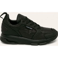 Calvin Klein - Buty. Czarne buty sportowe damskie Calvin Klein, bez wzorów, z gumy, sportowe. W wyprzedaży za 549,90 zł.