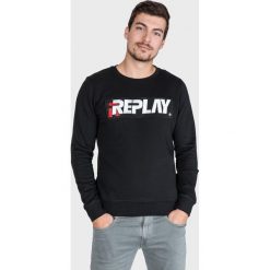 Replay Bluza Czarny. Czarne bluzy męskie Replay, xl, z haftami, z bawełny, bez kołnierzyka, bez rękawów, bez kaptura. Za 464,95 zł.