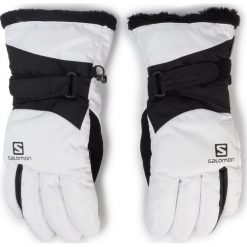 Rękawice narciarskie SALOMON - Force Dry W 404244 01 L0 White. Białe rękawiczki damskie Salomon, bez wzorów, z poliesteru. W wyprzedaży za 189,00 zł.