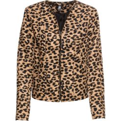 Kurtka bejsbolówka bonprix jasnobrązowy w cętki leoparda. Pomarańczowe kurtki damskie bonprix, bez wzorów, bez kaptura. Za 69,99 zł.