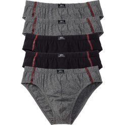 Slipy maxi (5 par) bonprix szary melanż - czarny. Czarne slipy męskie marki bonprix, xl, bez wzorów. Za 49,95 zł.