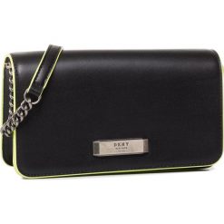 Torebka DKNY - Val-Flap Cbody R01EKH35 Blk/Citron 6BC. Czarne listonoszki damskie DKNY, bez wzorów, ze skóry, wizytowe, bez dodatków. Za 849,00 zł.