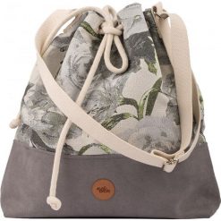 Torebka worek "BUCKET BAG", kolor szare róże. Szare torebki worki damskie me&BAGS, w paski, z tkaniny, na ramię, duże, bez dodatków. Za 219,00 zł.