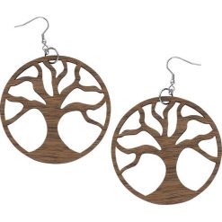 Eydl Wood Jewelry Baum des Lebens Kolczyki brązowy. Pomarańczowe kolczyki damskie marki eydl Wood Jewelry. Za 79,90 zł.