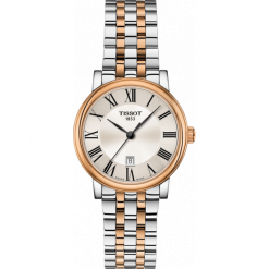ZEGAREK TISSOT CARSON PREMIUM T122.210.22.033.01. Różowe, analogowe zegarki damskie TISSOT, złote. Za 1750,00 zł.