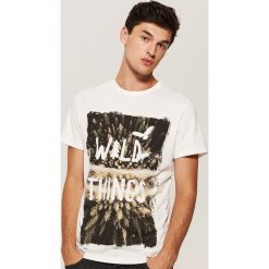 T-shirt z nadrukiem - Kremowy. Białe t-shirty męskie z nadrukiem House, l. Za 39,99 zł.