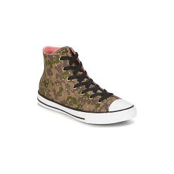 Buty Dziecko Converse Chuck Taylor All Star Hi Camo Gold Star. Zielone trampki dziewczęce Converse, bez wzorów, bez zapięcia. Za 153,30 zł.