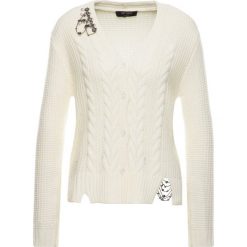Sweter My Twin 192MT3100. Brązowe swetry damskie My Twin, m, bez wzorów, z wełny, klasyczne, bez rękawów, bez kaptura. W wyprzedaży za 429,00 zł.