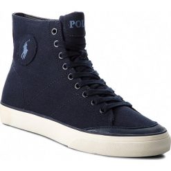 Sneakersy POLO RALPH LAUREN - Solomon 816713483003 Aviatr Nvy. Niebieskie sneakersy męskie Polo Ralph Lauren, na co dzień, bez wzorów, ze skóry ekologicznej, eleganckie, bez zapięcia. W wyprzedaży za 279,00 zł.
