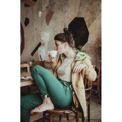 Komplet damski bluza i spodnie - Jungle. Szare bluzy damskie Pakamera, z dresówki, sportowe, bez kaptura. Za 399,00 zł.