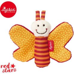 SIGIKID Miękka mini – przytulanka Pomarańczowy motylek z szeleszczącymi skrzydełkami Red Stars. Czerwone przytulanki i maskotki SIGIKID. Za 20,98 zł.