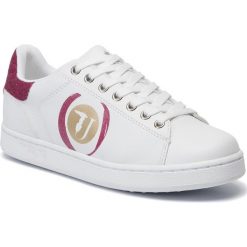 Sneakersy TRUSSARDI JEANS - 79A00423 W624. Białe półbuty damskie Trussardi Jeans, z jeansu. W wyprzedaży za 289,00 zł.