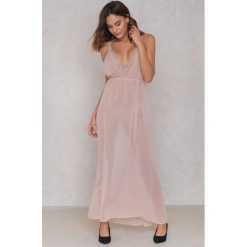 Koszule nocne i halki: Bluebella Długa halka Lily – Pink