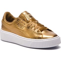 Sneakersy PUMA - Basket Platform Luxe Wn's 366687 02 Ermine/Ermine. Żółte sneakersy damskie Puma, ze skóry. W wyprzedaży za 299,99 zł.
