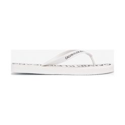 Calvin Klein Edmur Japonki Biały. Białe klapki męskie Calvin Klein, w paski, z jeansu. Za 131,95 zł.