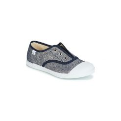 Buty Dziecko Citrouille et Compagnie JANOLIRE. Niebieskie trampki dziewczęce Citrouille et Compagnie, bez wzorów, bez zapięcia. Za 62,30 zł.