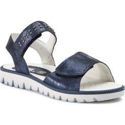 Sandały PRIMIGI - 3391022 D Blu. Niebieskie sandały dziewczęce Primigi, ze skóry, bez zapięcia. W wyprzedaży za 179,00 zł.