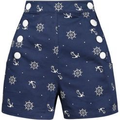 Odzież damska: Voodoo Vixen Tina Nautical Shorts Krótkie spodenki damskie granatowy