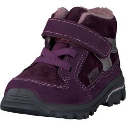 Skórzane botki "Hike" w kolorze fioletowym. Fioletowe buciki niemowlęce Pepino, z materiału, bez zapięcia. W wyprzedaży za 175,95 zł.