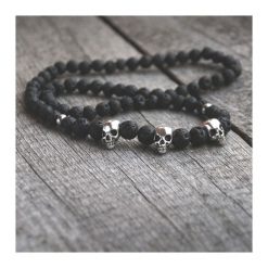 Naszyjnik MĘSKI :: black LAVA & skulls II. Czerwone naszyjniki męskie kaktusia. Za 129,00 zł.