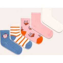 Name it - Skarpetki dziecięce (5-pack). Różowe skarpetki dziewczęce Name it, bez wzorów, z elastanu. Za 29,90 zł.