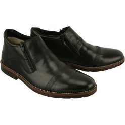 RIEKER 15381-00 black, botki męskie. Czarne buty wizytowe męskie Rieker, na zamek. Za 309,90 zł.