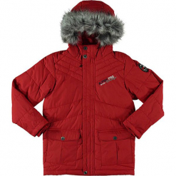 Kurtka zimowa "Icybo" w kolorze czerwonym. Czerwone kurtki dziewczęce zimowe marki Alpine Pro, z materiału. W wyprzedaży za 260,95 zł.