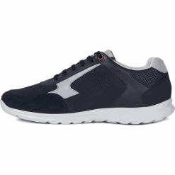 Geox tenisówki męskie Erast U023EA 0AU11 44 ciemnoniebieskie. Niebieskie buty sportowe męskie Geox, bez zapięcia, tenisowe. Za 349,00 zł.