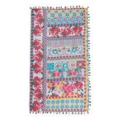 Desigual Chusta Damska Foulard Little Wielokolorowa. Brązowe chusty damskie marki Desigual, w paski, z materiału. W wyprzedaży za 119,00 zł.