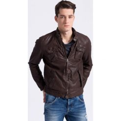 Pepe Jeans - Kurtka skórzana Ryan. Pomarańczowe płaszcze męskie Pepe Jeans, m, z bawełny, krótkie. W wyprzedaży za 699,90 zł.