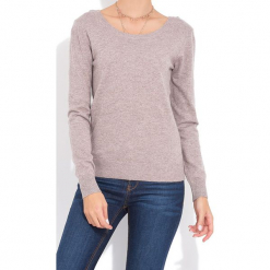 Sweter w kolorze szarobrązowym. Szare bez kategorii marki William de Faye, z kaszmiru, z okrągłym kołnierzem. W wyprzedaży za 136,95 zł.