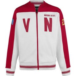 Bluzy męskie: Yuri!!! On Ice Victor Cosplay Track Jacket Bluza dresowa biały/czerwony