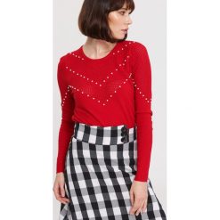 Czerwony Sweter Waiting Time. Czerwone swetry klasyczne damskie marki other, na jesień, l. Za 64,99 zł.