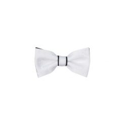 Biała / czarna mucha męska z motywem kwiatowym A208 B3. Czarne muszki męskie Modini Moda Męska, na co dzień, bez wzorów, eleganckie. Za 44,10 zł.