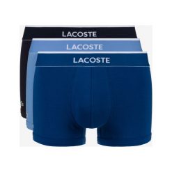 Lacoste 3-pack Bokserki Niebieski. Niebieskie bokserki męskie Lacoste, bez wzorów, z elastanu. Za 197,95 zł.