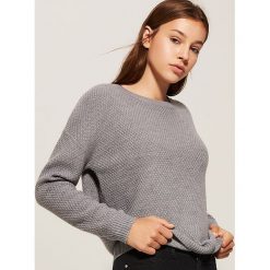 Sweter o ryżowym splocie - Jasny szar. Szare swetry klasyczne damskie House, l, ze splotem. Za 69,99 zł.