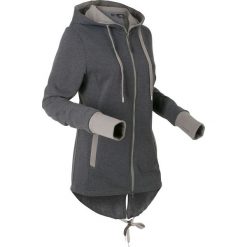 Bluza rozpinana z kapturem bonprix czarny. Czarne bluzy damskie bonprix, bez wzorów, bez rękawów, z kapturem. Za 109,99 zł.
