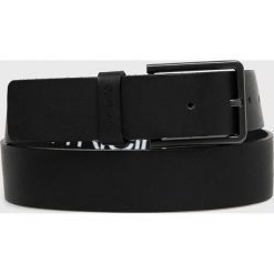 Calvin Klein - Pasek skórzany. Pomarańczowe paski męskie Calvin Klein, w paski, ze skóry. Za 169,90 zł.