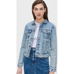 Kurtka jeansowa - Niebieski. Niebieskie kurtki damskie Cropp, s, bez wzorów, z jeansu, bez kaptura. Za 139,99 zł.