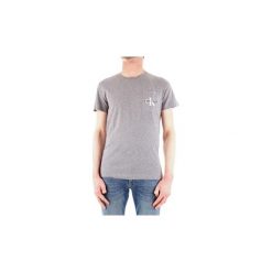 T-shirty z krótkim rękawem Calvin Klein Jeans J30J311023. Szare t-shirty męskie marki Calvin Klein Jeans, m, bez wzorów, z jeansu, bez kołnierzyka, krótkie. Za 178,64 zł.
