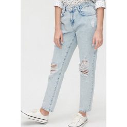 Jeansy boyfriend z przetarciami - Niebieski. Niebieskie jeansy damskie Cropp. Za 119,99 zł.