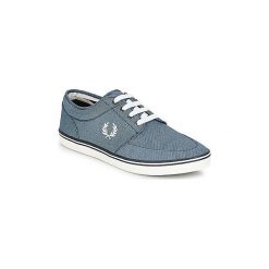 Buty Fred Perry STRATFORD PRINTED CANVAS. Niebieskie trampki męskie Fred Perry, bez wzorów, bez zapięcia. Za 335,20 zł.