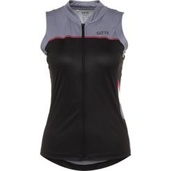 Topy sportowe damskie: Gore Wear TRIKOT ÄRMELLOS Tshirt z nadrukiem black/asteroid grey