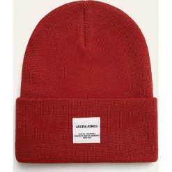 Jack & Jones - Czapka. Zielone czapki męskie Jack & Jones, na zimę, bez wzorów, z dzianiny. Za 59,90 zł.